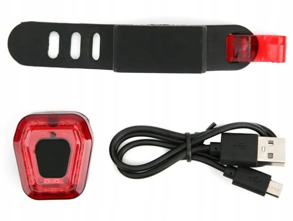 Verk Group Dviračio galinis žibintas 14 LED, juodas, USB įkrovimas