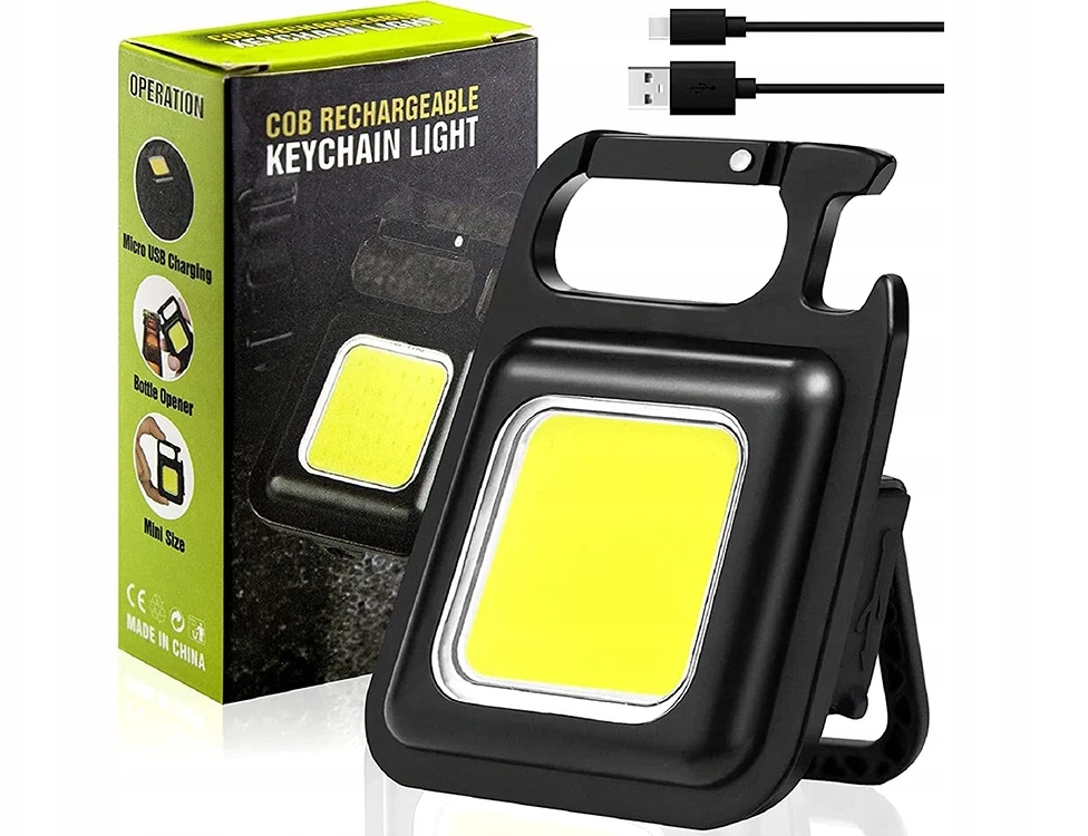 Verk Group LED COB Raktų Pakabukas su Magnetu ir USB Įkrovimu