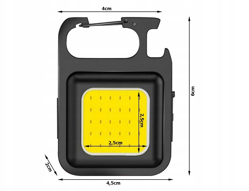 Verk Group LED COB Raktų Pakabukas su Magnetu ir USB Įkrovimu