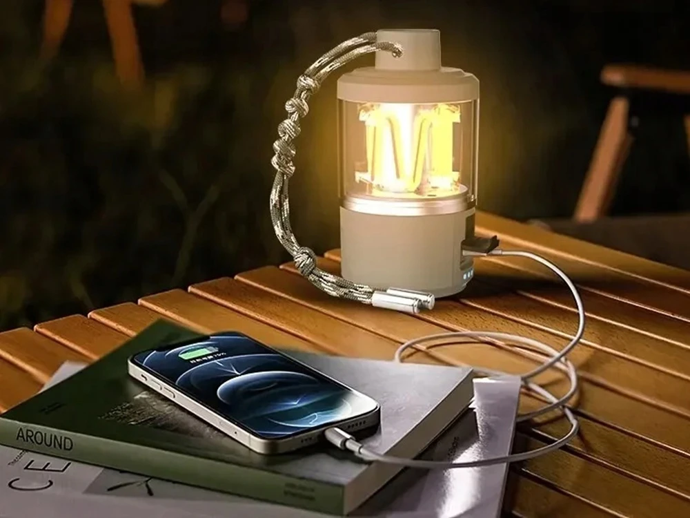 Verk Group LED turistinė lempa su integruotu akumuliatoriumi ir USB
