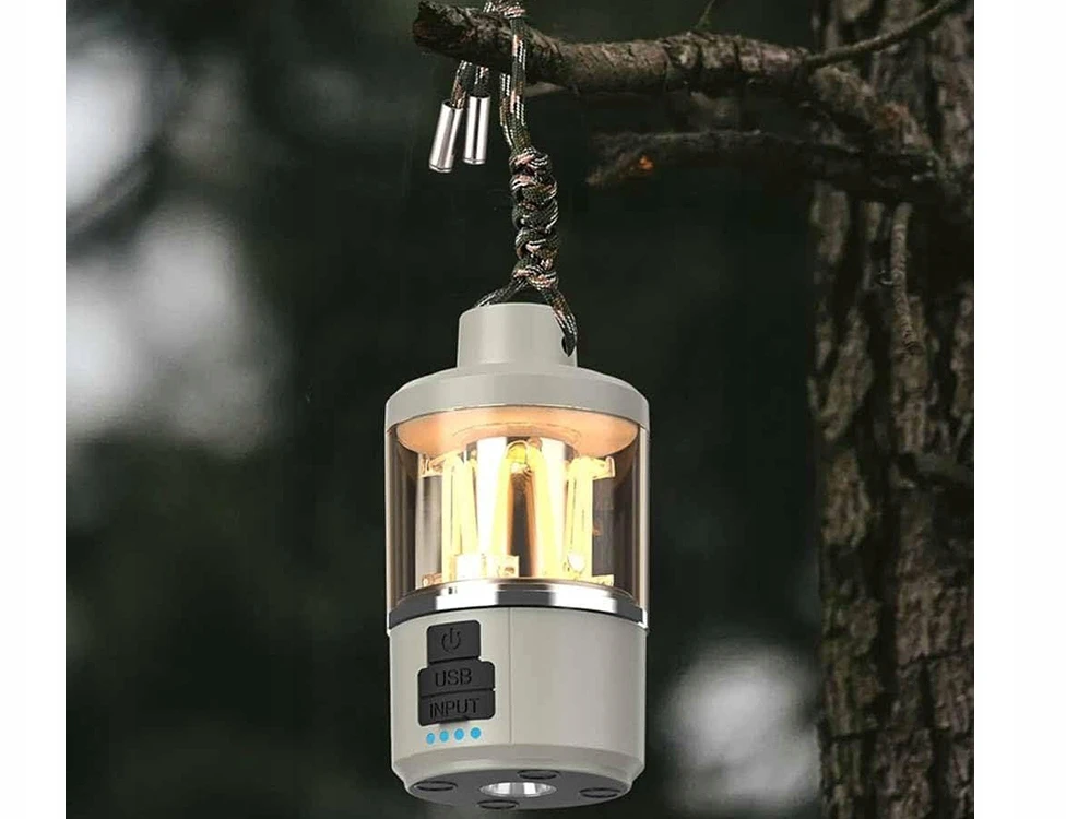 Verk Group LED turistinė lempa su integruotu akumuliatoriumi ir USB