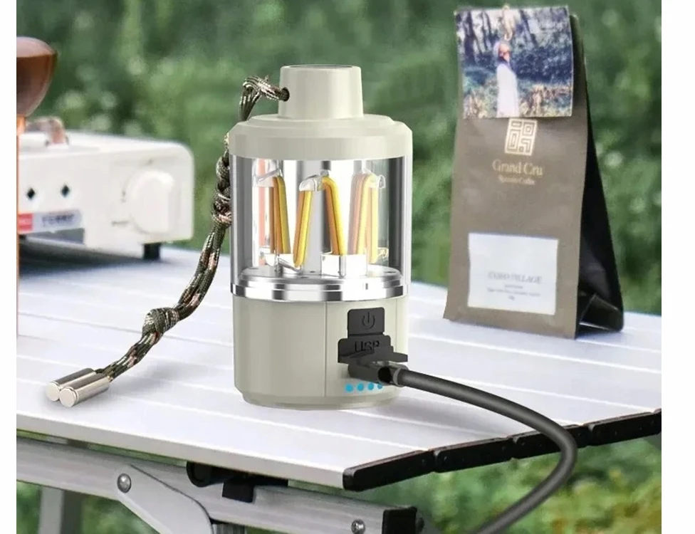 Verk Group LED turistinė lempa su integruotu akumuliatoriumi ir USB