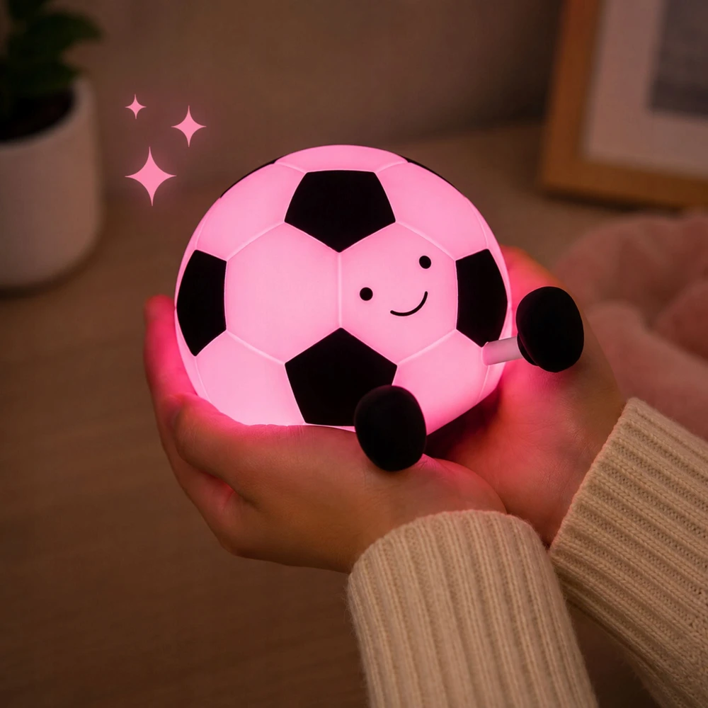 Verk Group Lampka led piłka nożna silikonowa minkšta kolorowa usb rgb dotykowa timer