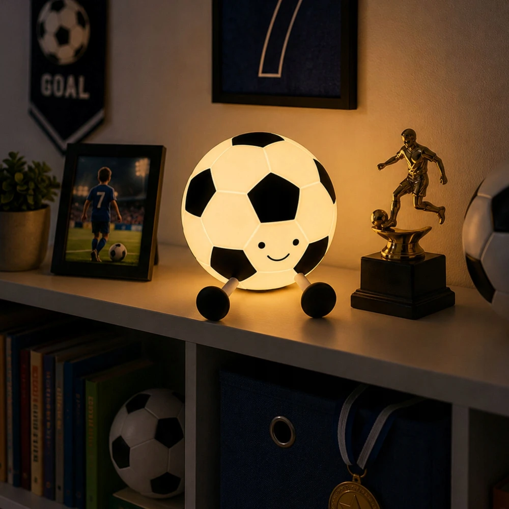 Verk Group Lampka led piłka nożna silikonowa minkšta kolorowa usb rgb dotykowa timer