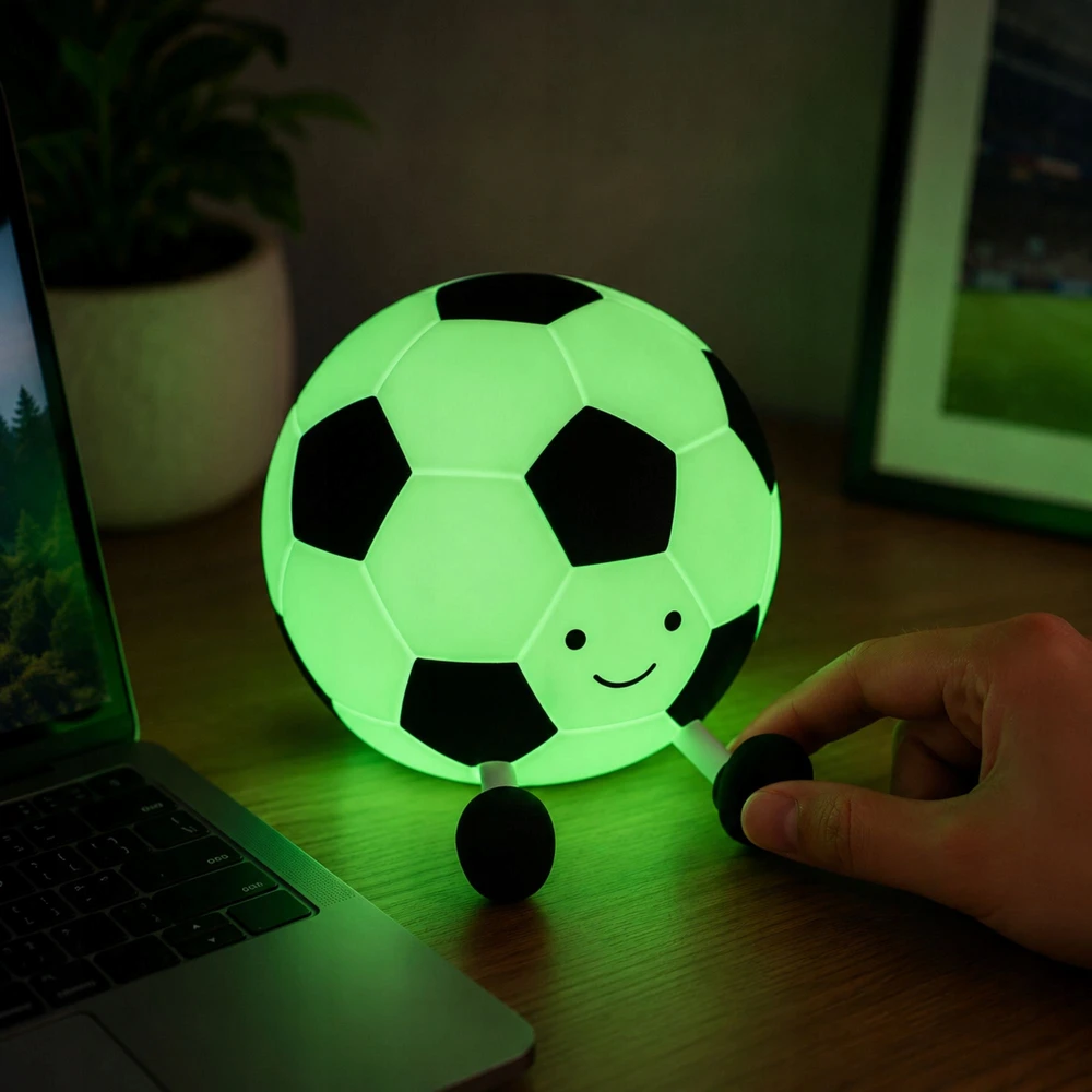 Verk Group Lampka led piłka nożna silikonowa minkšta kolorowa usb rgb dotykowa timer