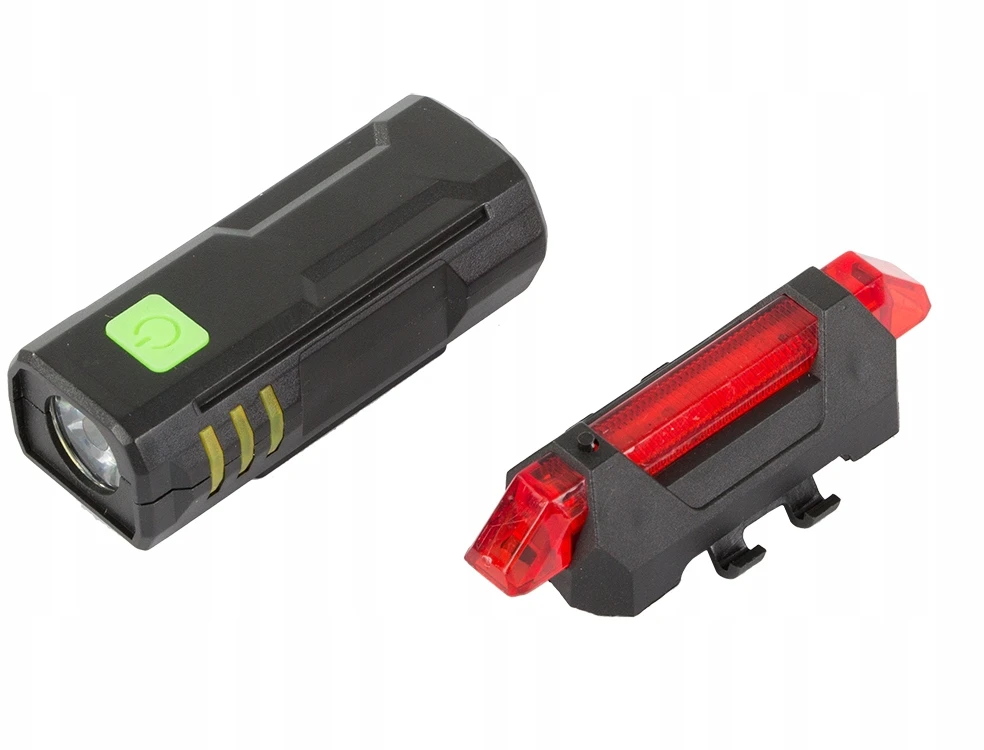 Verk Group Lampka rowerowa led komplektas tył przód usb na rower