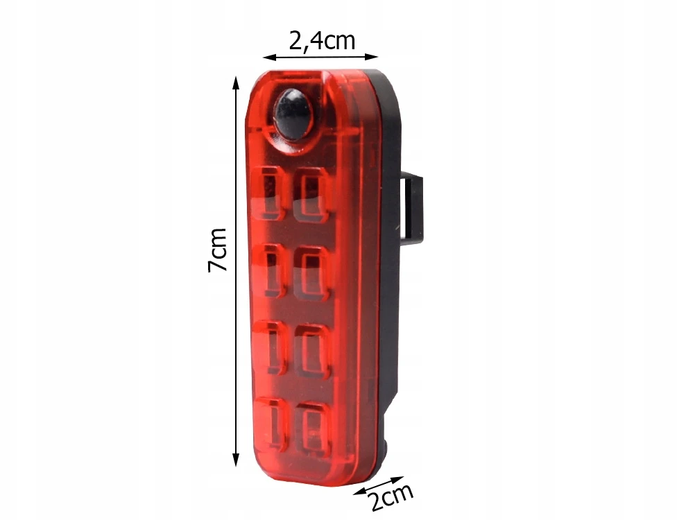 Verk Group Dviračio galinis žibintas LED su USB įkrovimu