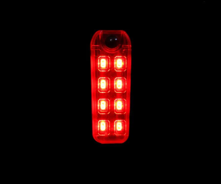 Verk Group Dviračio galinis žibintas LED su USB įkrovimu