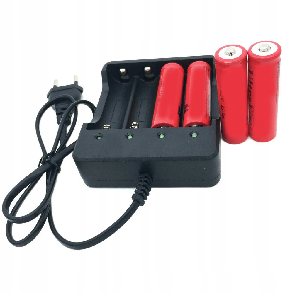 Verk Group Keturgubas ličio jonų kroviklis 18650 su LED indikatoriumi