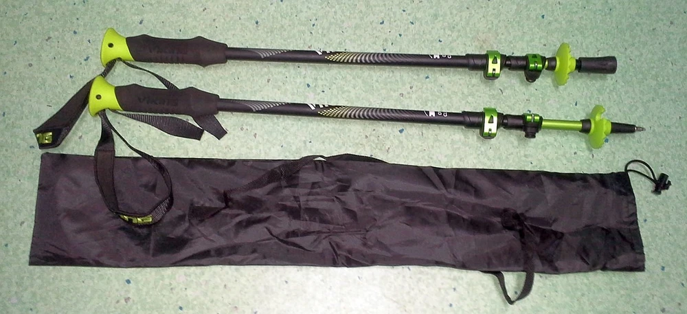 Verk Group Nordic Walking lazdų dėklas su dirželiu, 70x12 cm, juodas