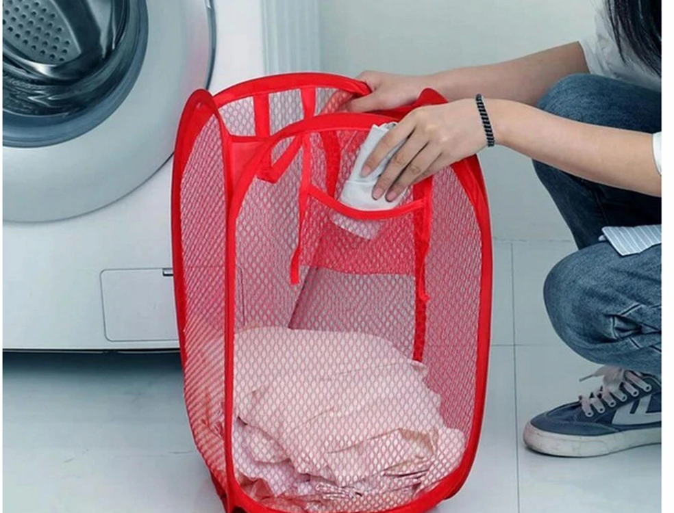 Verk Group Dėžė su rankenomis, sulankstoma, 40 L, raudona