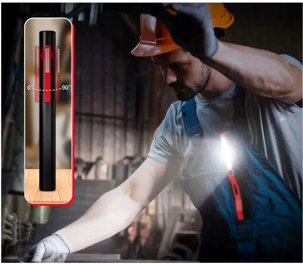 Verke DARBINĖS LEMPAS LED KLOTELĖS ĮKRAUJAMAS DEKLINIMAS SU MAGNETU 3W USB