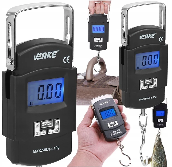 Verke KELIONĖS ŽVEJYBOS KABLIS SVARSTYKLĖS LCD 50 KG