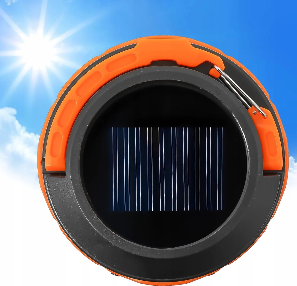 Verke Led darbo ir kempingo lempa su powerbank ir saulės įkrovimu