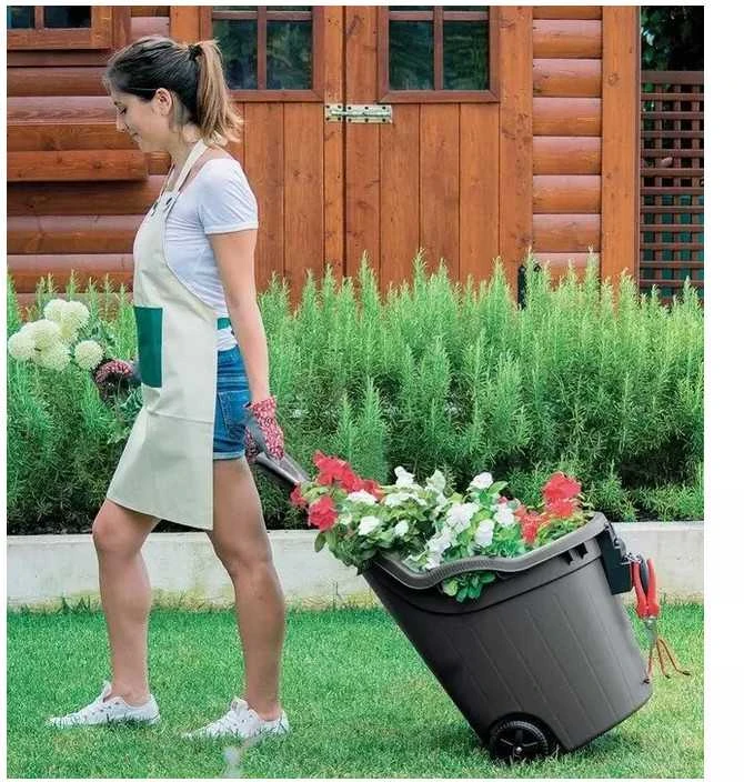 Vežimėlis sodo plastikinis 59,5x53x88,5 cm 50 l 76211 Italija STEFANPLAST (6)