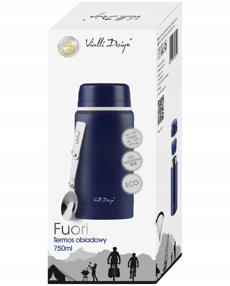 Vialli Design Dinner thermos 750ml navy mėlynas 8142
