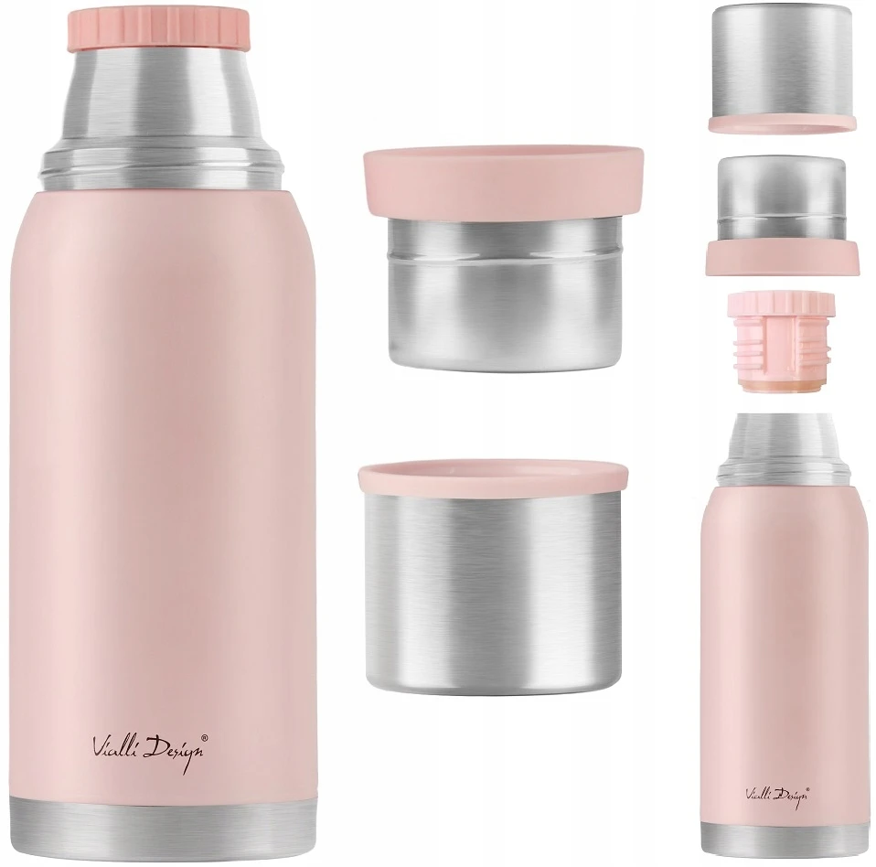 Vialli Design FUORI STEEL THERMOS VACUUM TOURIST TRAVEL ARBATA KAVOS PUODŽIAI 1L