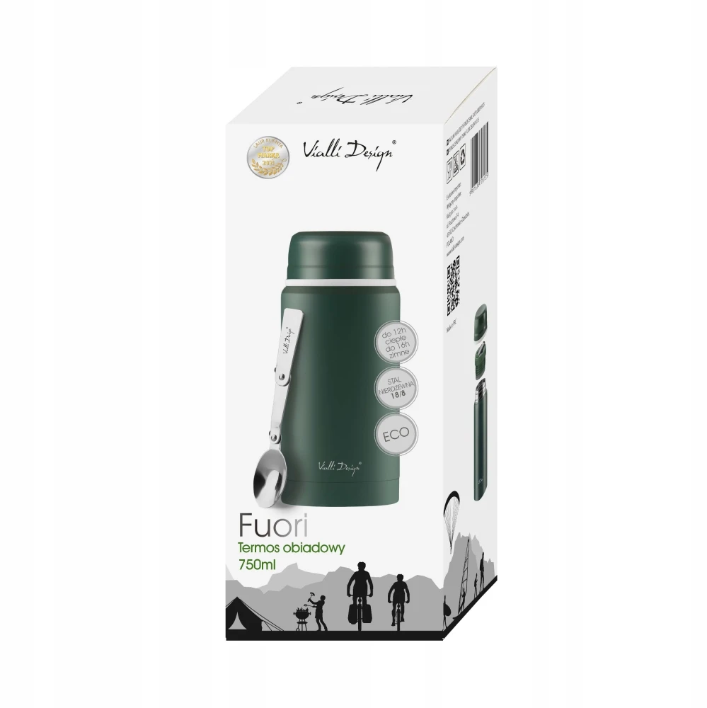Vialli Design Kulig Spolka su o.o (Lenkija) Termosas maistui, nerūdijantis plienas, žalias 750ml