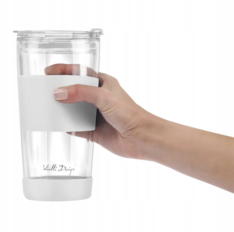Vialli Design TERMINIS STIKLINIS PUODULIS SU ŠIAUDU FUORI Baltas 600 ML