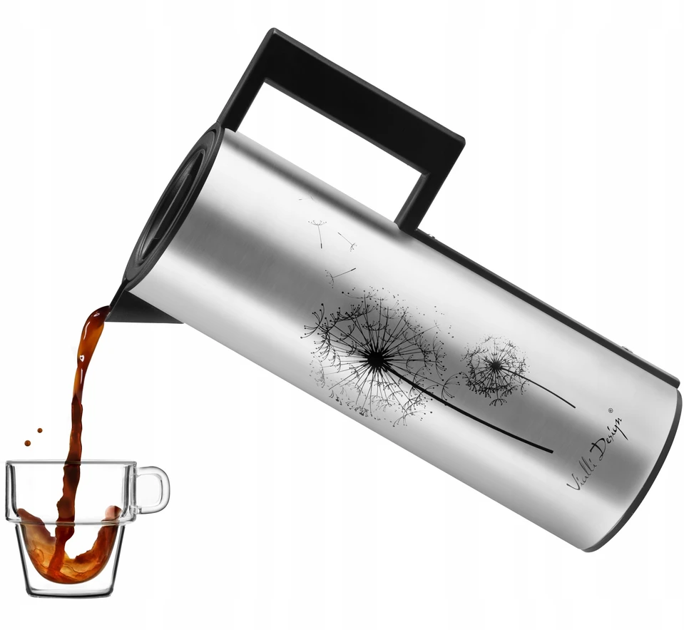 Vialli Design termosas Dandelione Corto, 1l, sidabrinis