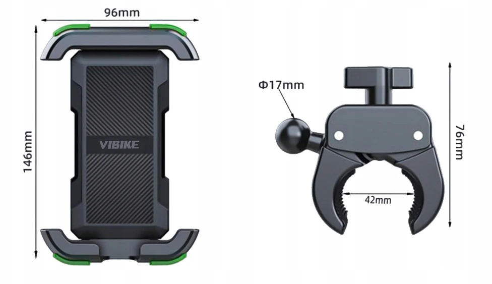 Vibike DVIRAČIO LAIKIKLIS TELEFONUI DVIRAČIUI, MOTOCIKLIUI, MOTOROLERIUI, VEIKIMUI, GALINGAS GPS