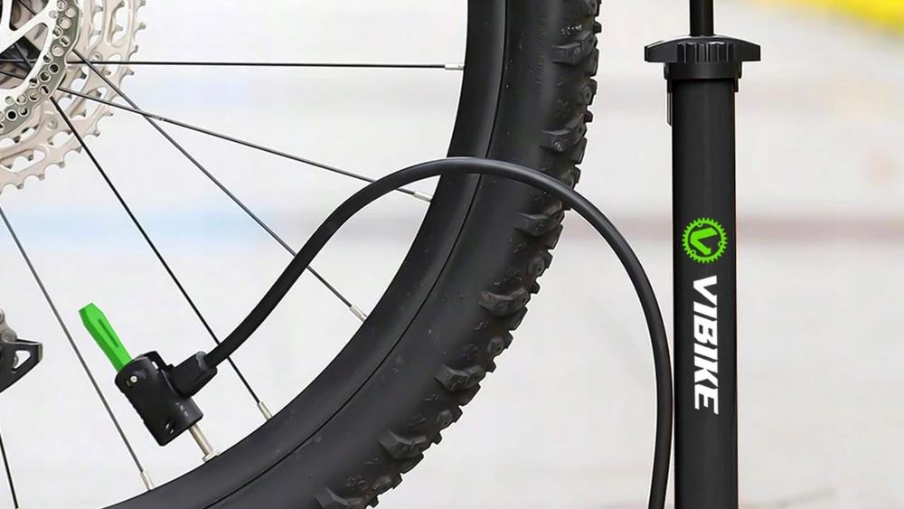 Vibike Rankinis dviračio siurblys su manometru dviračiui