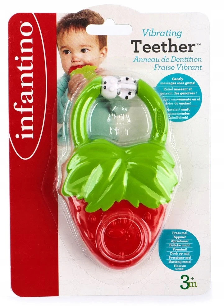 VIBRATING TEETHER Strawberry TEETHER 3M+ Infantino