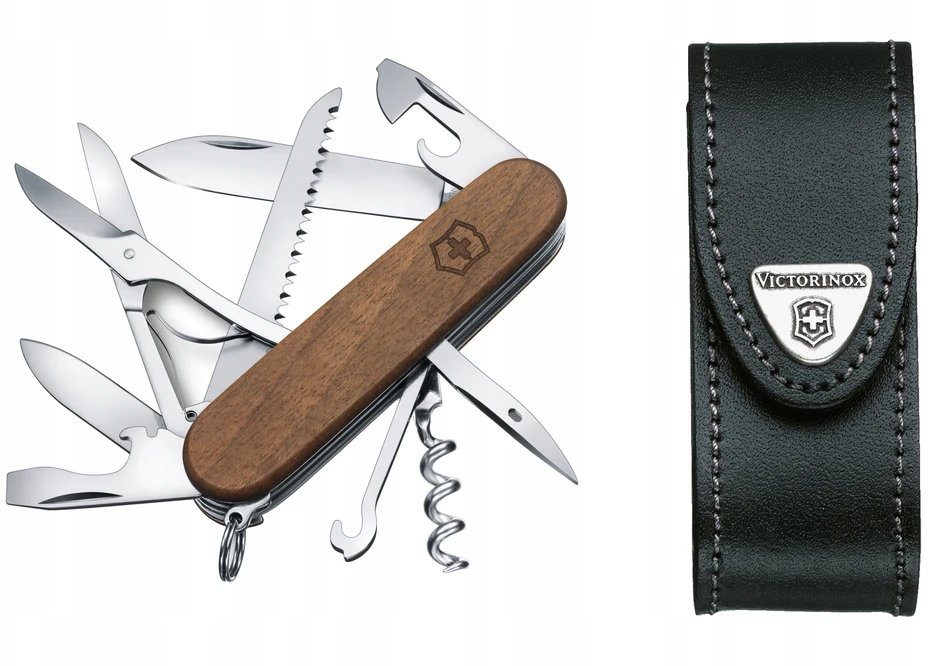 Victorinox Huntsman Wood daugiafunkcis peilis su medžio rankena