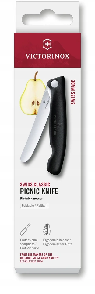 Victorinox Swiss Classic Folding Picnic Peilis, Juodas