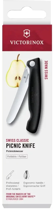 Victorinox Swiss Classic Folding Picnic Peilis, Juodas