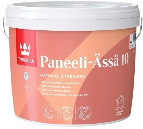Vidaus darbų lakas TIKKURILA PANEELI-ASSA, matinis, EP bazė, 0,9 l