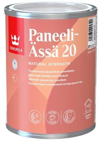 Vidaus darbų lakas TIKKURILA PANEELI-ASSA, matinis, EP bazė, 0,9 l