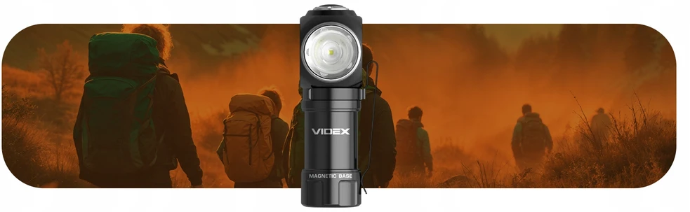 Videx Įkraunamas 2-in-1 LED žibintuvėlis 10W IP68 - šaltai balta (5700K) - 600Lm