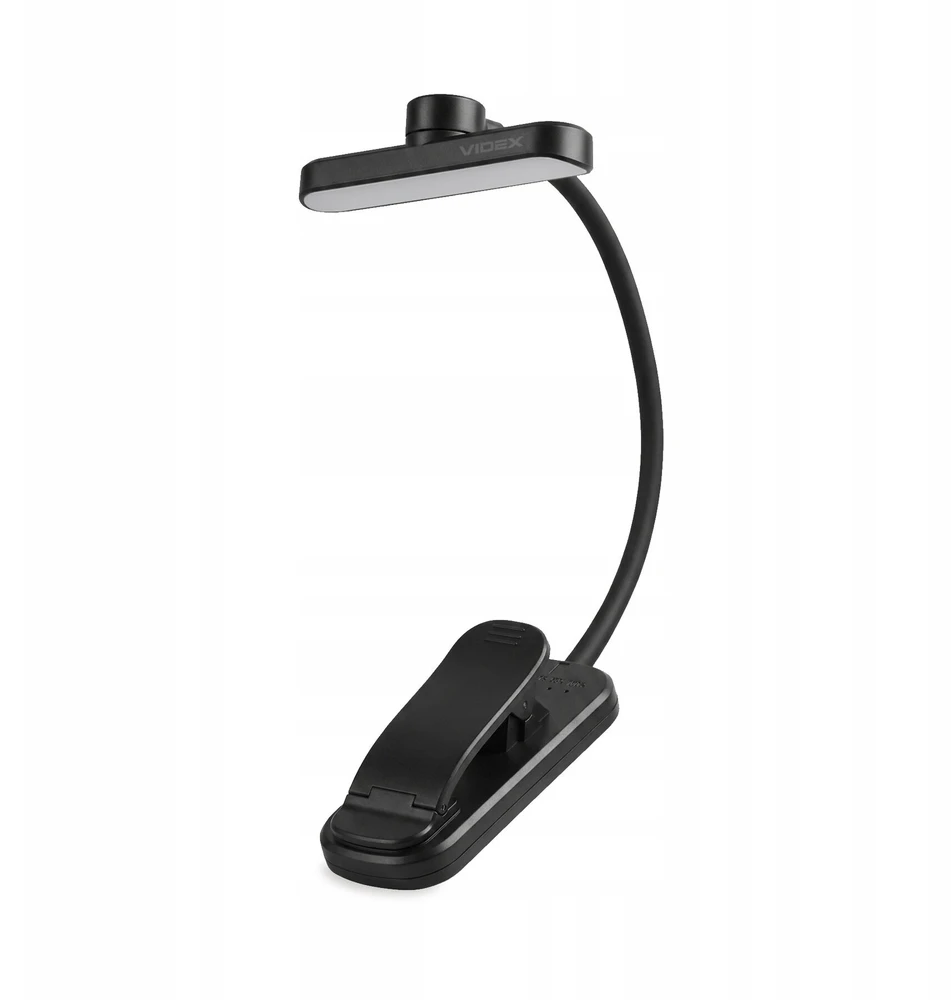 Videx Lampka LED Do Czytania Książek Z Klipsem Przypinana 3 Barwy Nocna Biurkowa