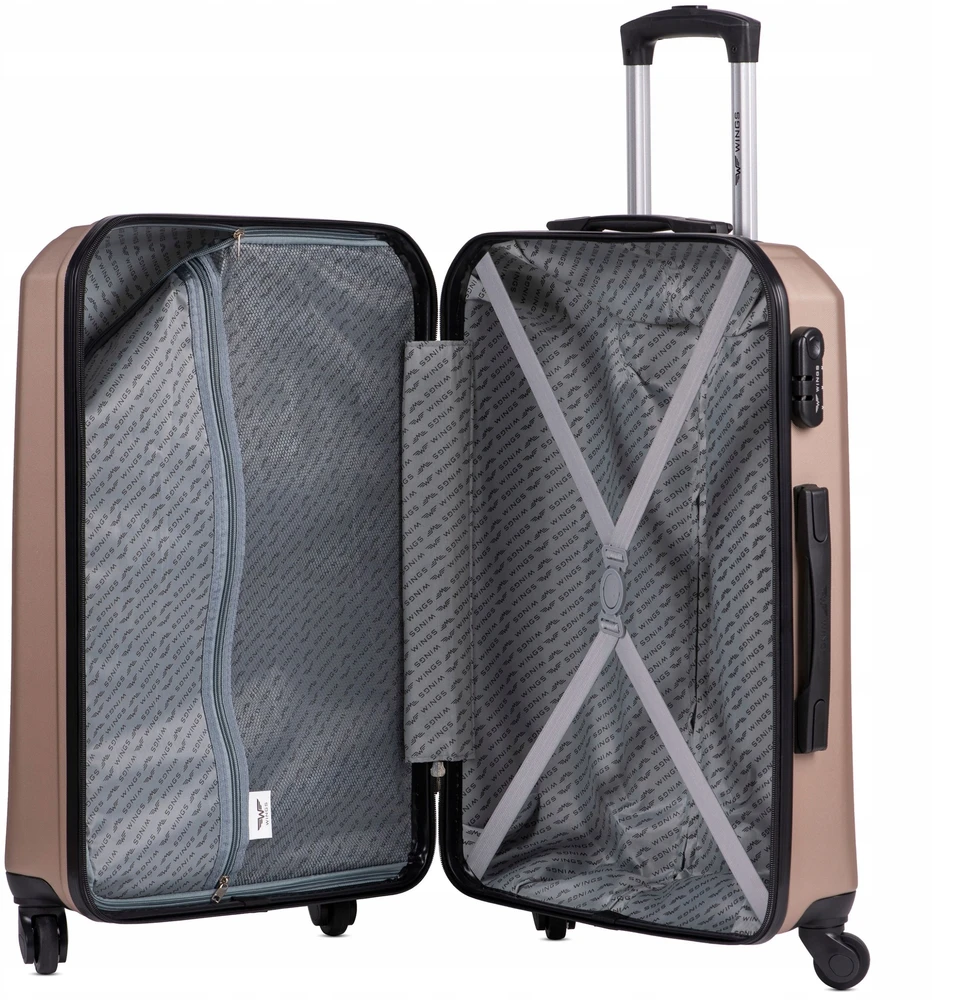 Vidutinio Dydžio 63L Mėlynas Kietas Lagaminas Wings Gannet, 24"