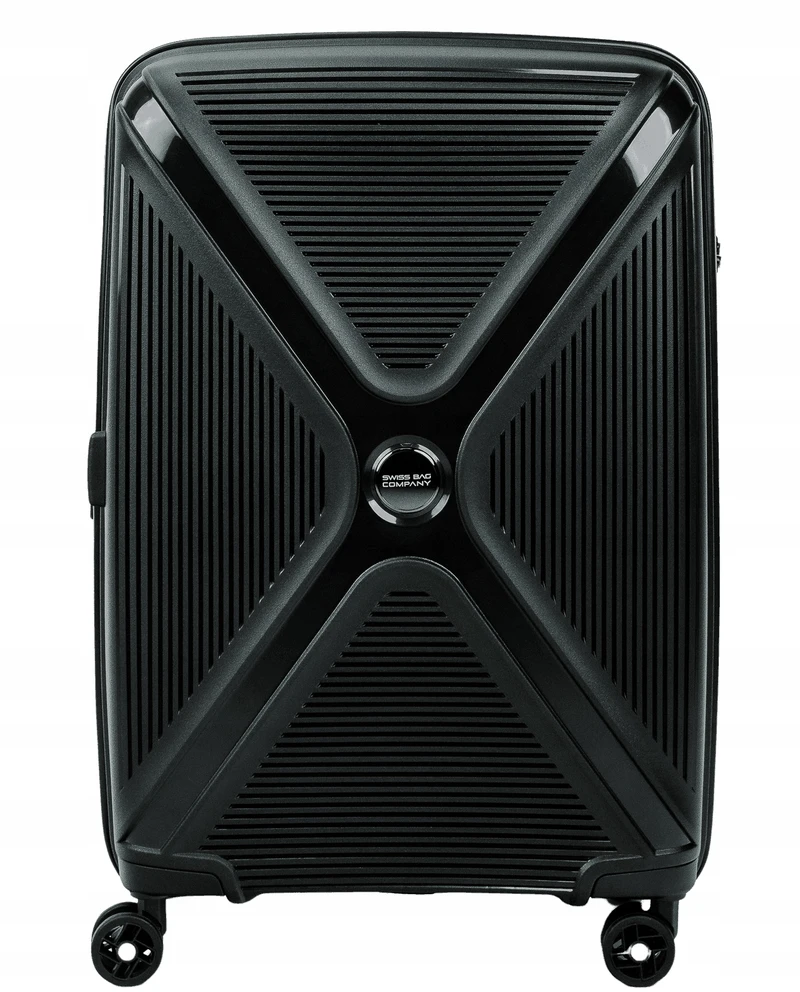 Vidutinio dydžio lagaminas SwissBags Cross-Box 67 cm juodas