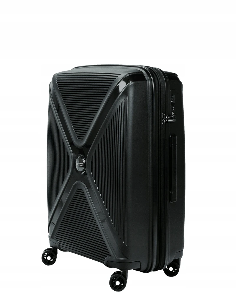 Vidutinio dydžio lagaminas SwissBags Cross-Box 67 cm juodas