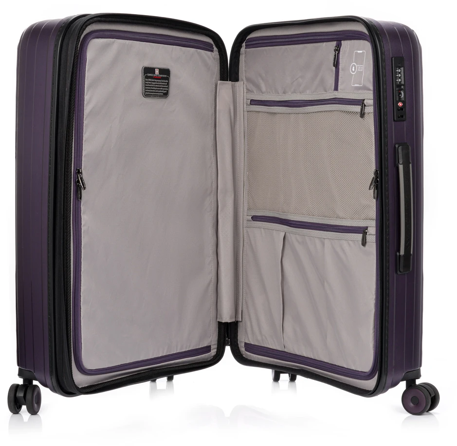 Kelioninis Vidutinio dydžio lagaminas Swissbags Echo 72- 89l 65cm polipropileno tsa kietasis lagaminas