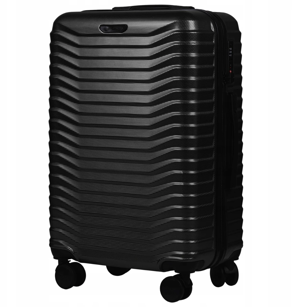 Vidutinio Dydžio Lagaminas Wings Pc Sea Eagle 24" Juodas, polikarbonatas, TSA spyna