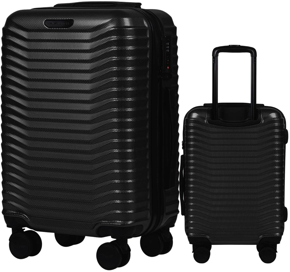 Vidutinio Dydžio Lagaminas Wings Pc Sea Eagle 24" Juodas, polikarbonatas, TSA spyna