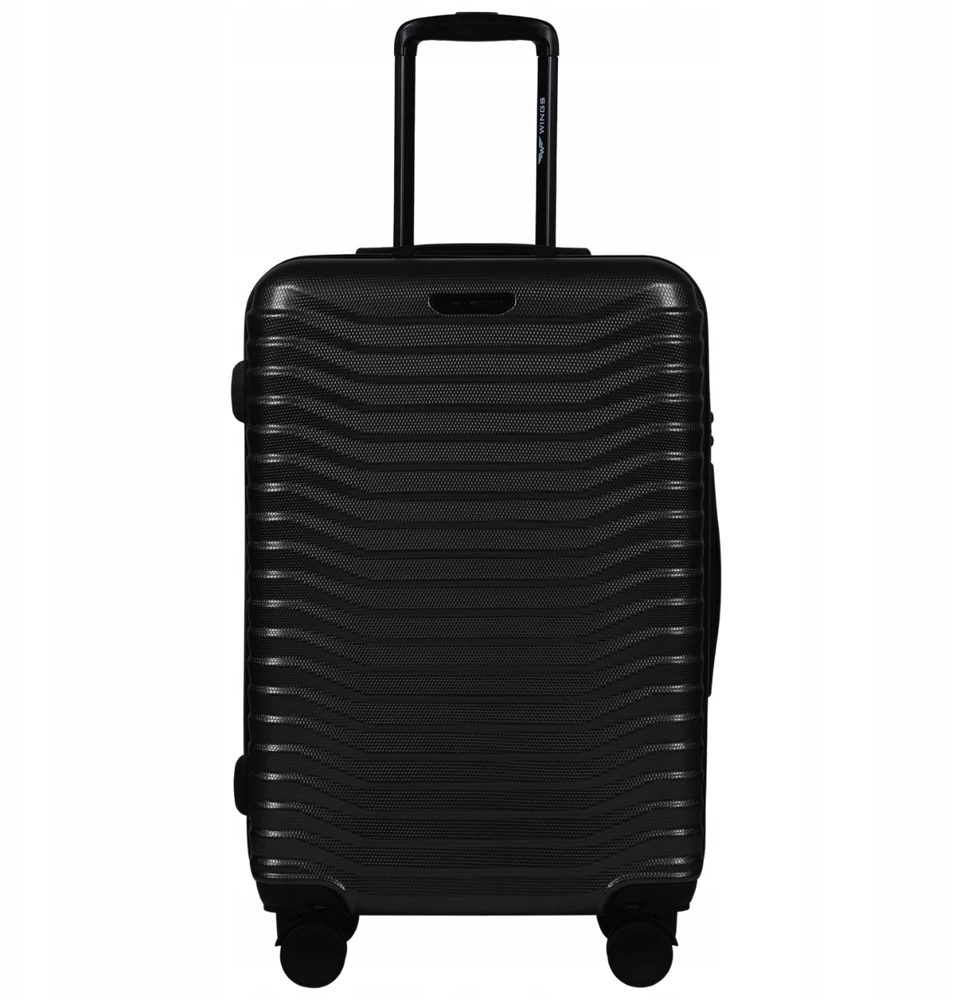 Vidutinio Dydžio Lagaminas Wings Pc Sea Eagle 24" Juodas, polikarbonatas, TSA spyna