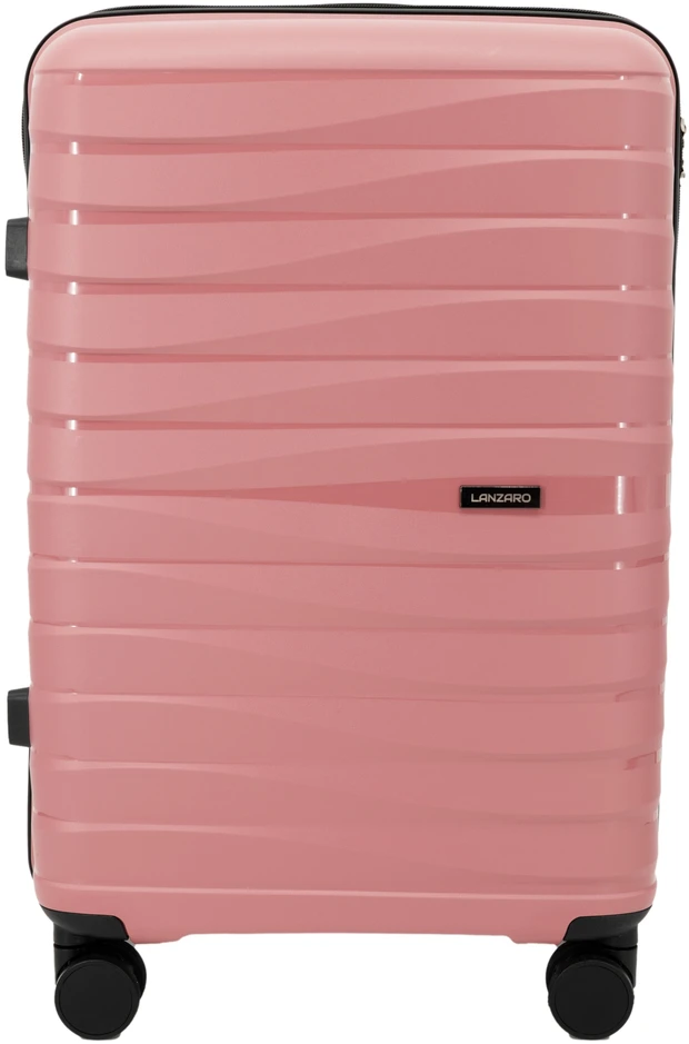 VIDUTINIS lagaminas PP POLYPROPYLENE TSA 4 RATAI 360° BAGAŽAS LANZARO ROSE GOLD