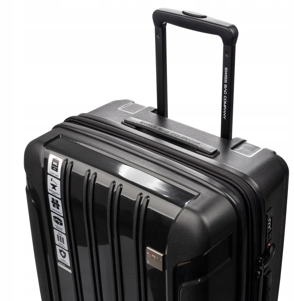 Vidutinis lagaminas Swissbags Tourist, juodas