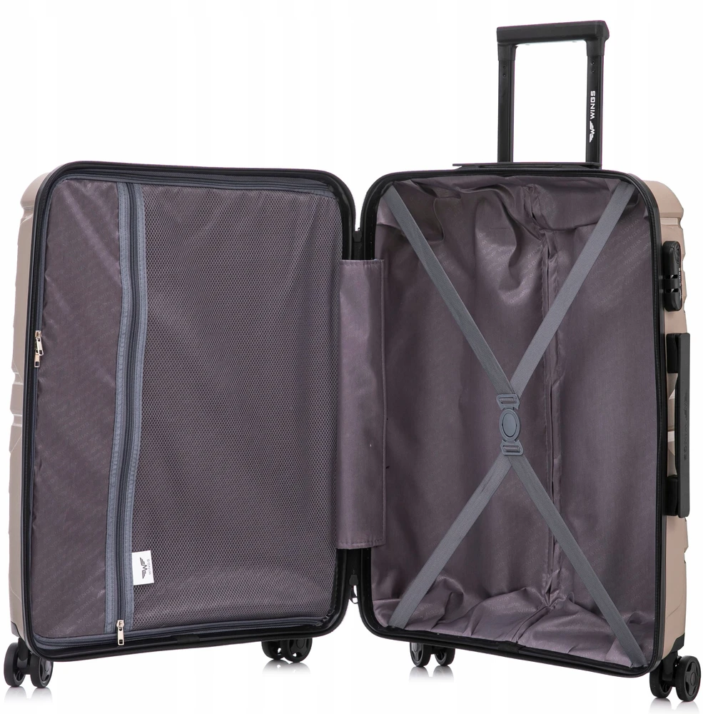 Vidutinis Lagaminas Wings Phoenix Polipropilenas 24" Šampano Spalvos