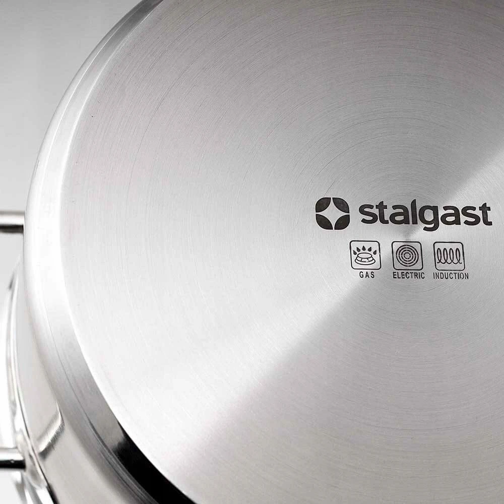 Vidutinis nerūdijančio plieno puodas su dangčiu, skersmuo 240 mm, 7,2 l STALGAST