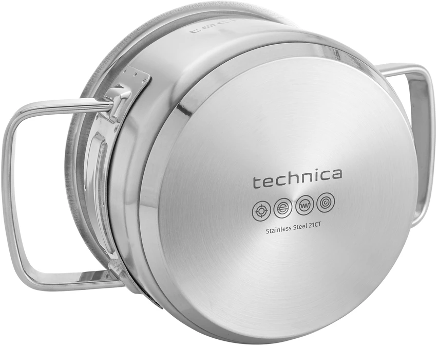 Vidutinis puodas, indukcinis, 1,9 l, nerūdijantis plienas, 160 mm, dangtis TECHNICA