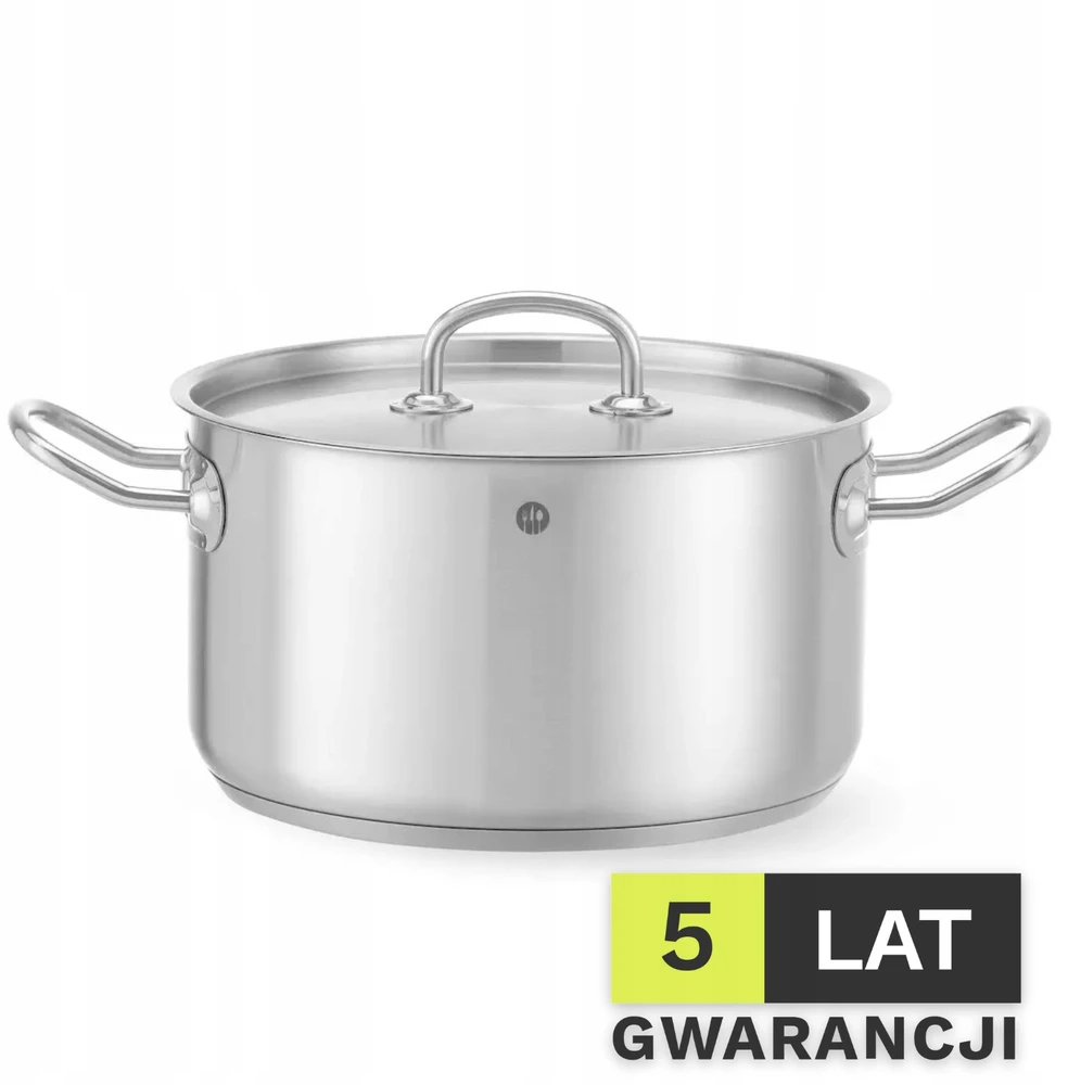 Vidutinis puodas su dangčiu 5,5 l, Kitchen Line, Hendi, sidabro spalva