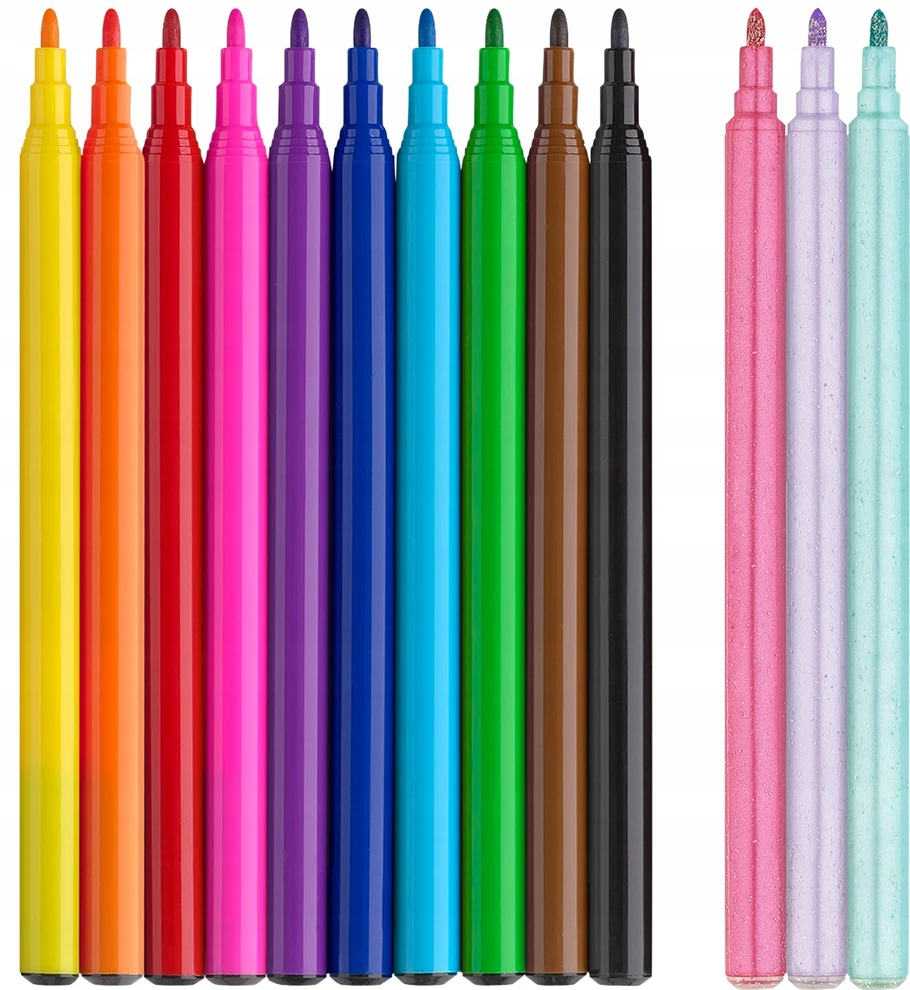 Flomasteriai Faber-Castell Unicorn, 10+3 spalvų + lipdukai