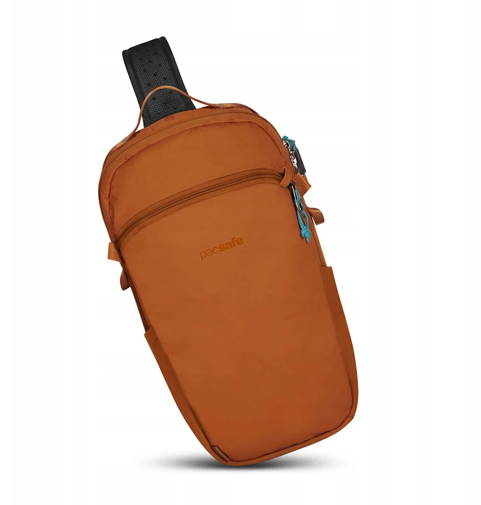 Vienos peties kuprinė, krepšys Pacsafe ECO 12L su RFID apsauga nuo vagysčių, oranžinė spalva