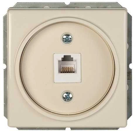 Kompiuterio lizdas VILMA STANDARD ST 150 be rėmelio, 1 vietos (1xRJ45 CAT5E UTP), dramblio kaulo spalvos